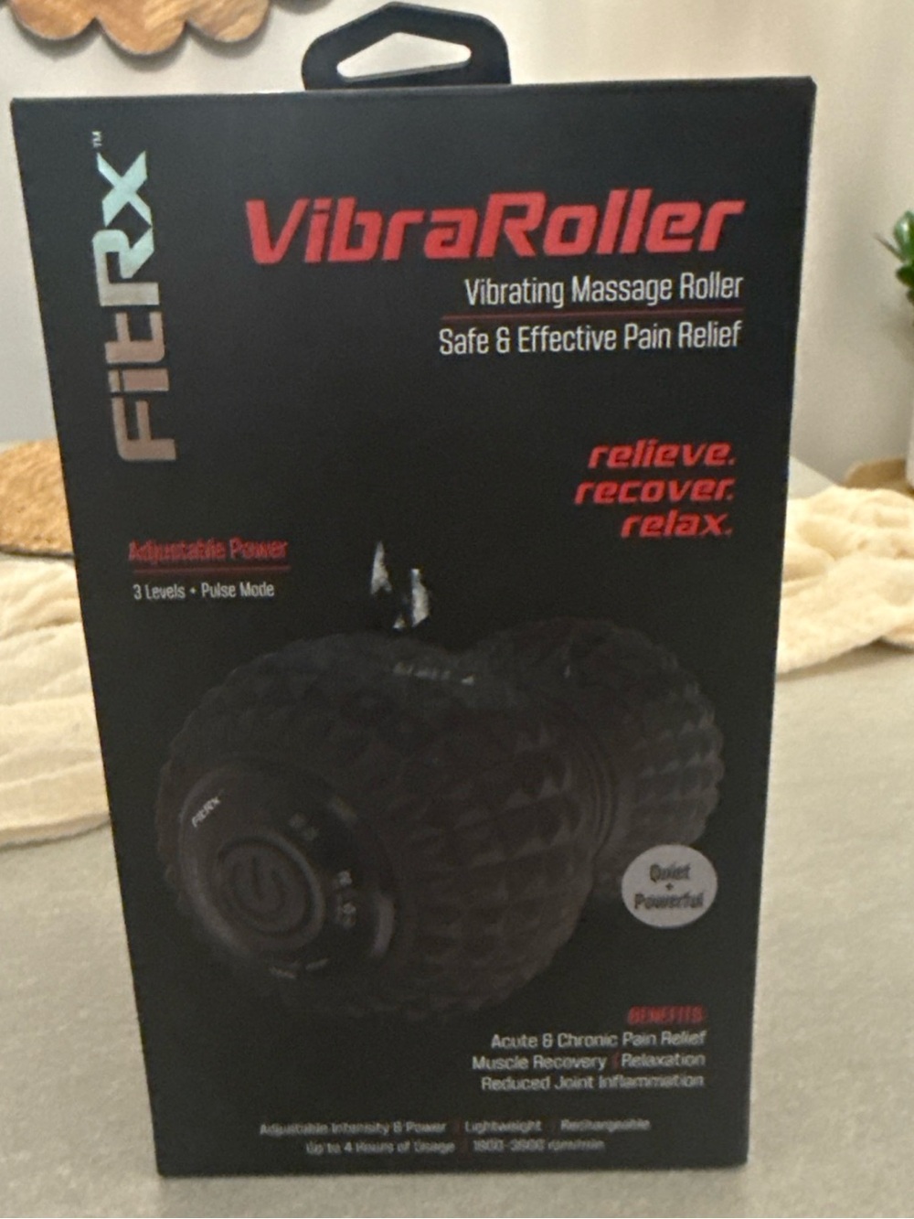 VibraRoller Vibrating Massage Roller - Black
